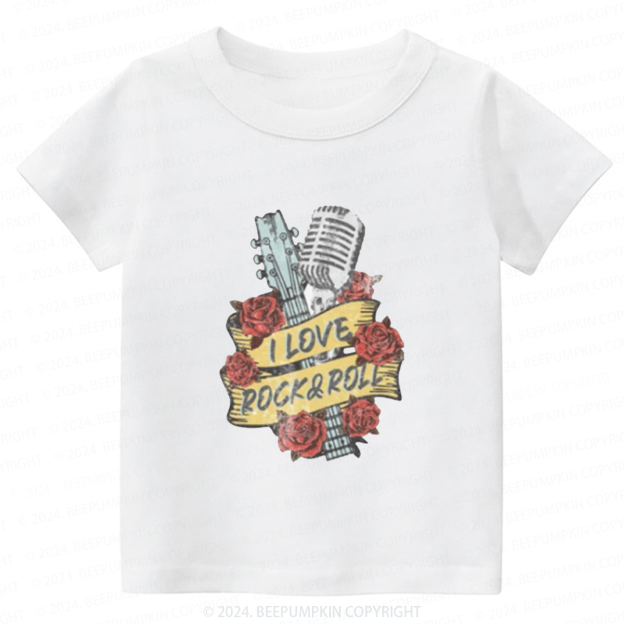 I Love Rock n Roll Toddler&Kids Tees 8