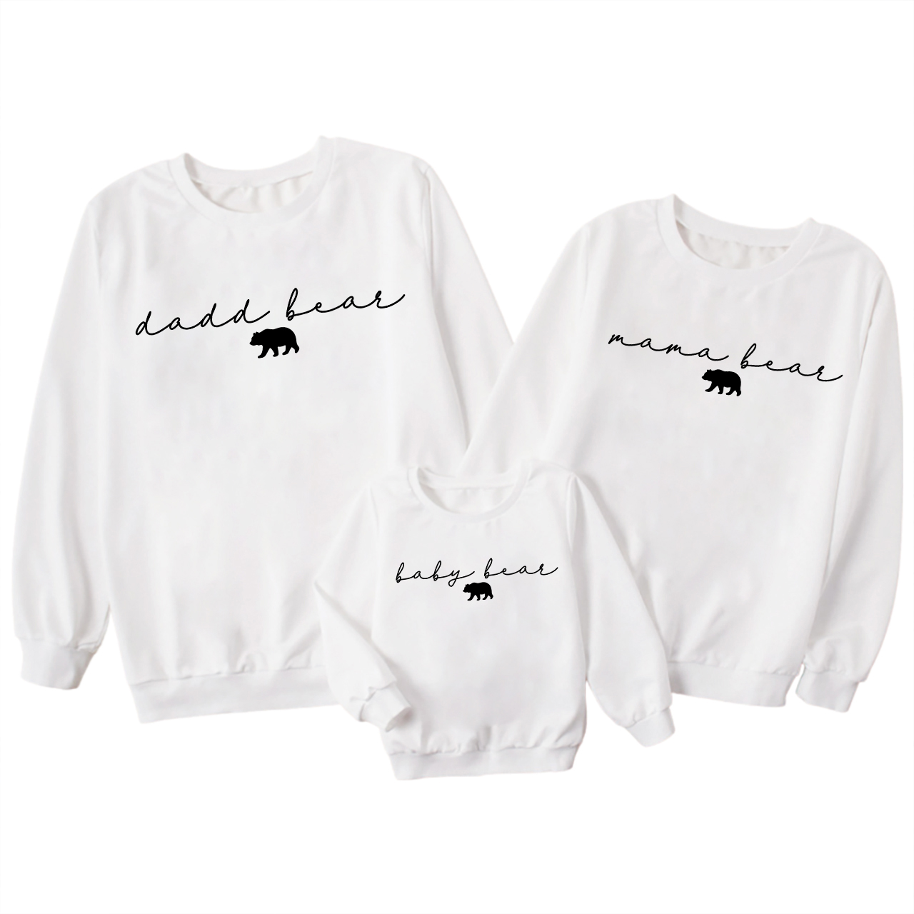 Personalized Matching Bear Family Sweatshirts