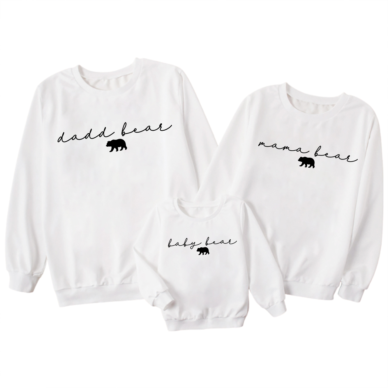 Personalized Matching Bear Family Sweatshirts