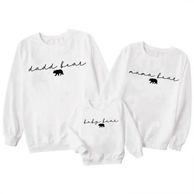 Personalized Matching Bear Family Sweatshirts