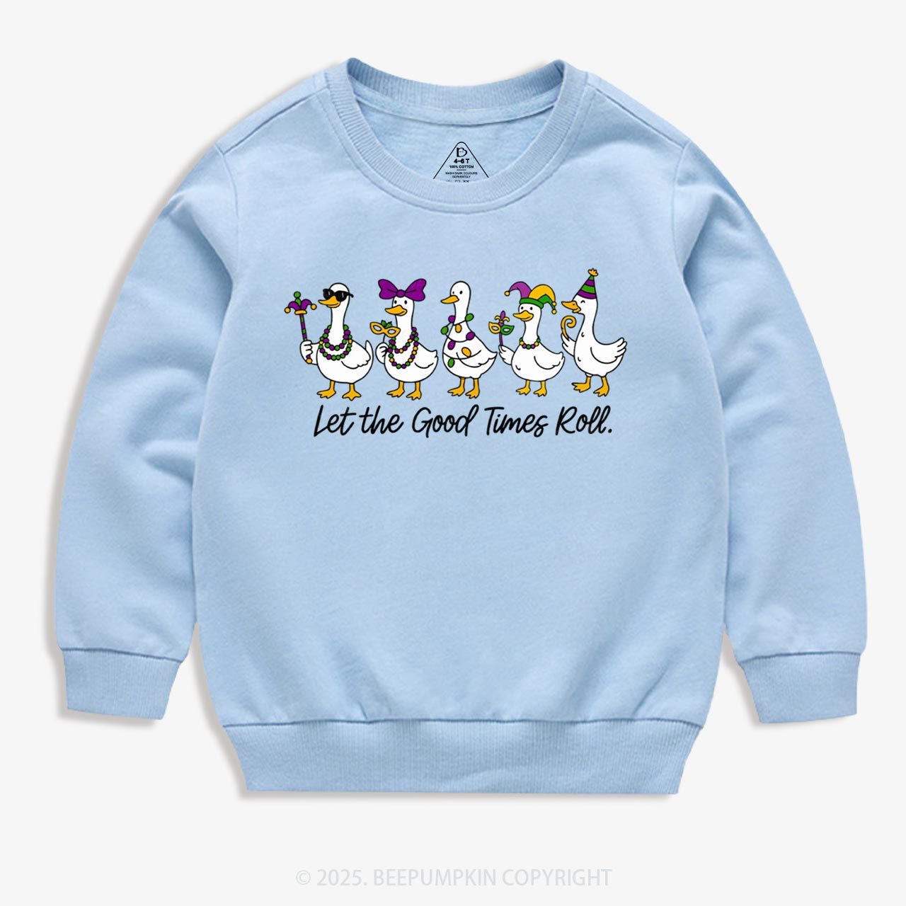 Silly Goose Mardi Gras Kid's Sweatshirt