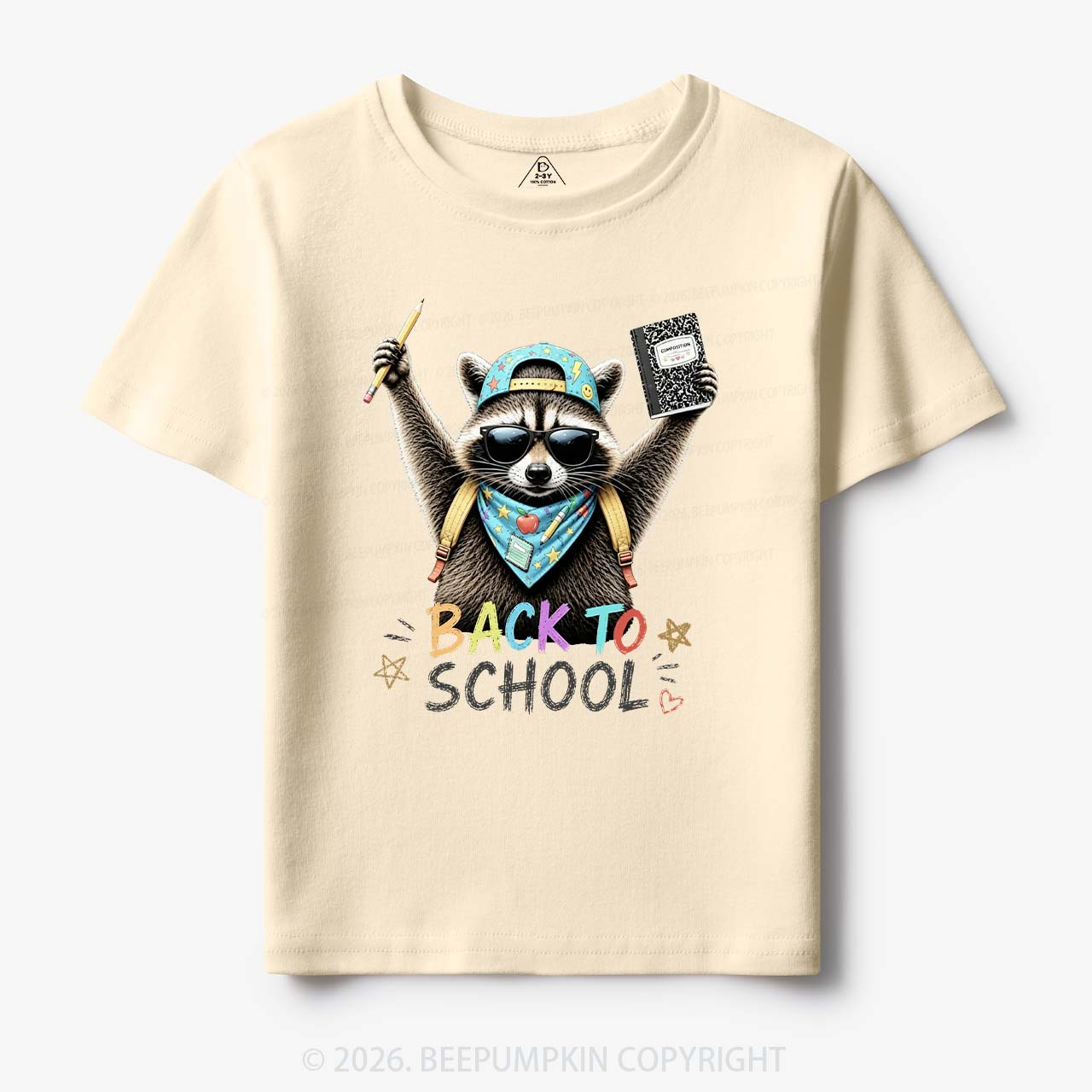 Back to School Raccoon Toddler&Kid's Tees