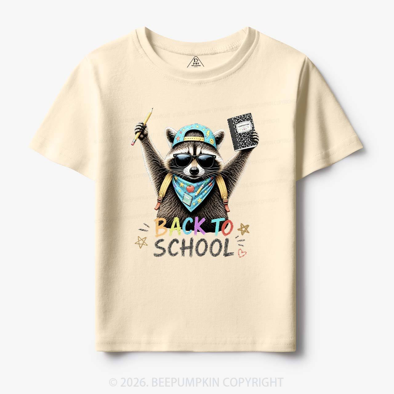 Back to School Raccoon Toddler&Kid's Tees