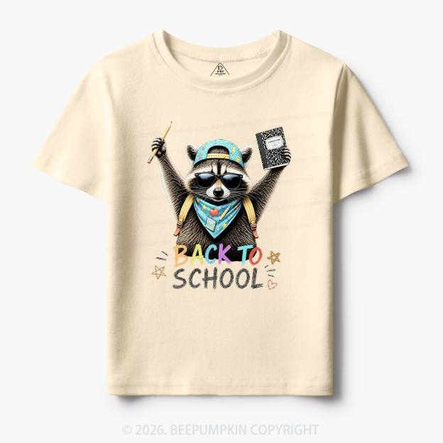 Back to School Raccoon Toddler&Kid's Tees