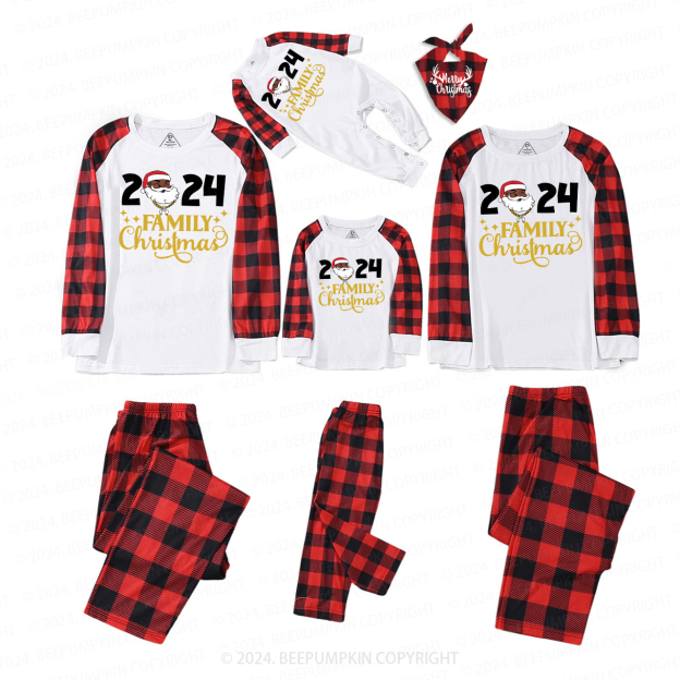 Santa Family Christmas 2024 Party Pajamas Beepumpkin
