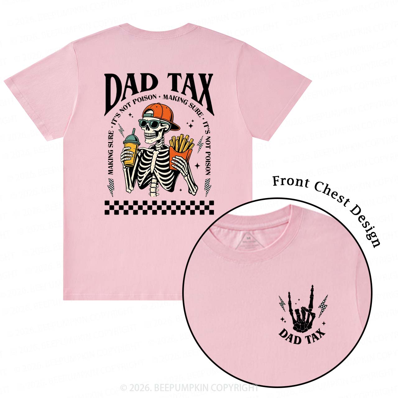 Funny Dad Tax Skeleton T-Shirts