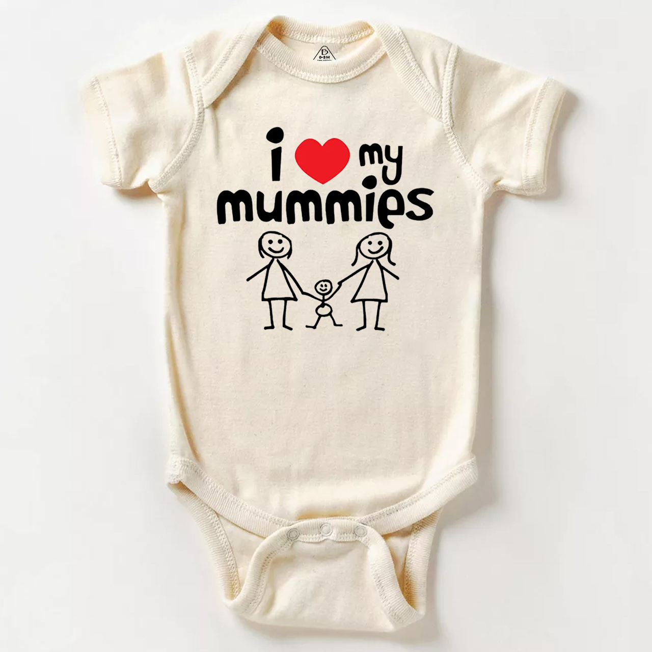 I Heart My Mummies LGBTQ Bodysuit Beepumpkin