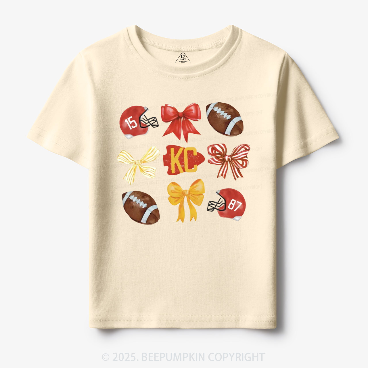 Football Mascots Coquette Toddler&Kid's Tees Beepumpkin