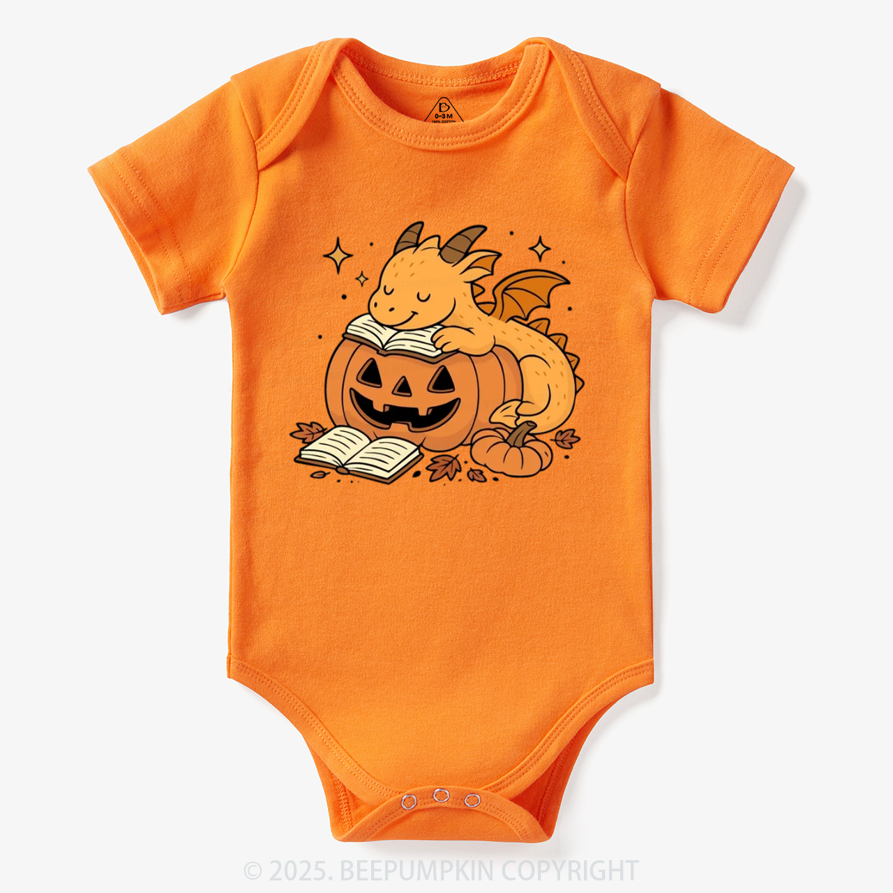 Sleeping Pumpkin Dragon Halloween Bodysuit Beepumpkin