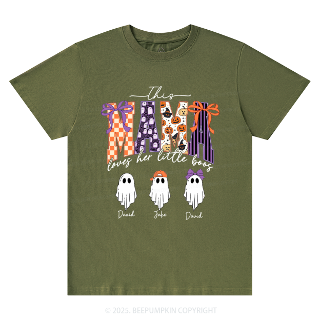 Personalized Halloween Mama Ghost T-Shirts Beepumpkin