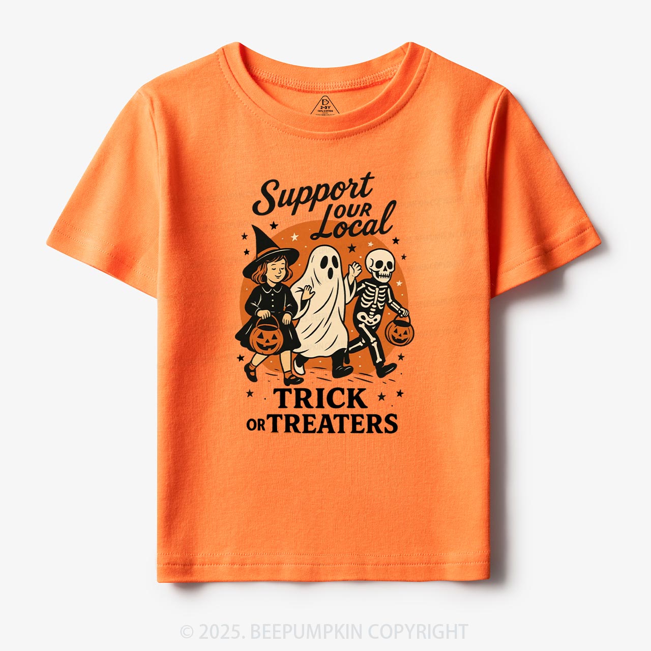 Support Your Local Trick Or Treaters Toddler&Kid's Tees Beepumpkin