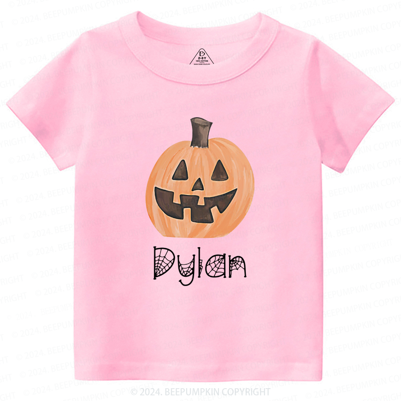 Personalized Halloween Pumpkin Toddler T-shirt