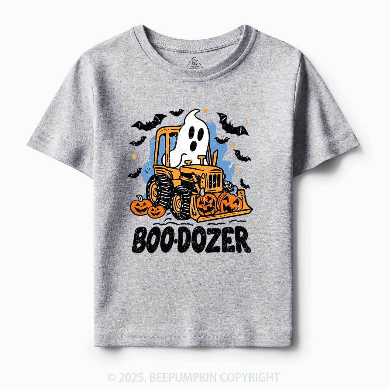 Halloween Ghost Boo-dozer Toddler&Kid's Tees Beepumpkin