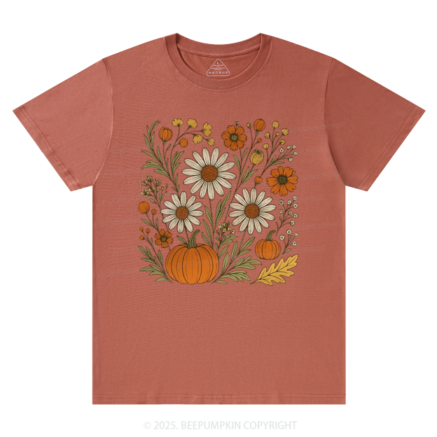 Boho Floral Fall T-Shirts Beepumpkin