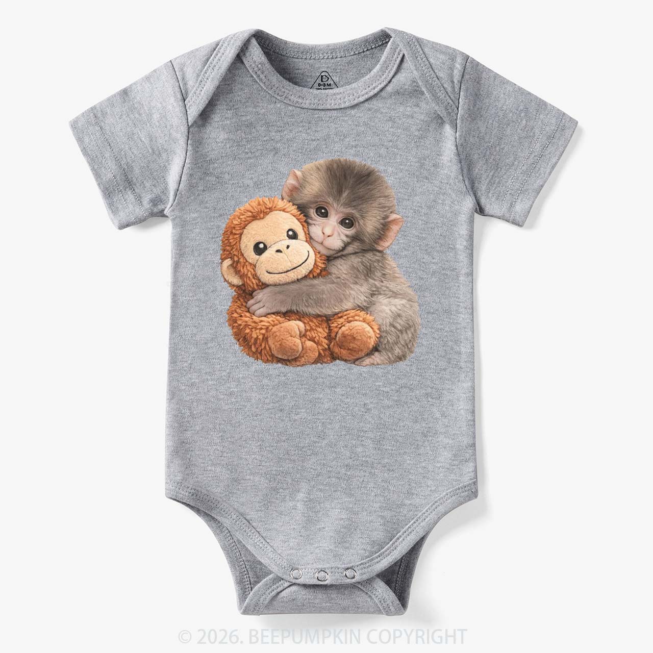 Punch The Monkey Baby Bubble Bodysuit