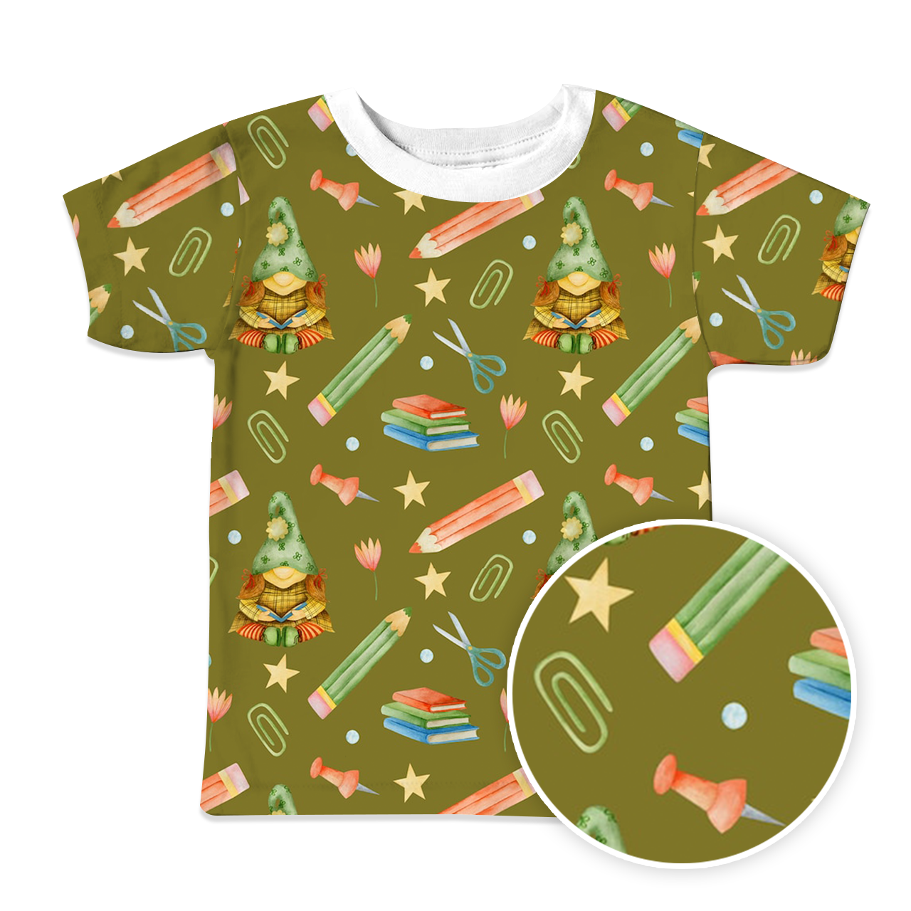 Reading Elf All Over Print Kids Tees