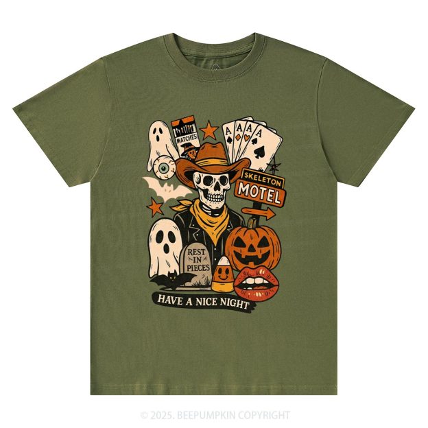 Spooky Western Skeleton T-Shirts Beepumpkin
