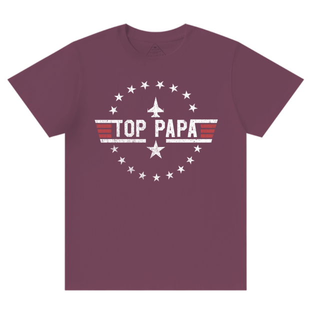 Top Papa Dad and me Gift Funny Dad T-shirt