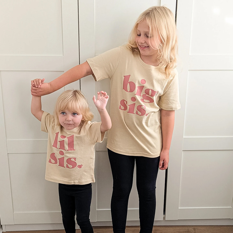 Big Sister Little Sister-Siblings Matching Tees