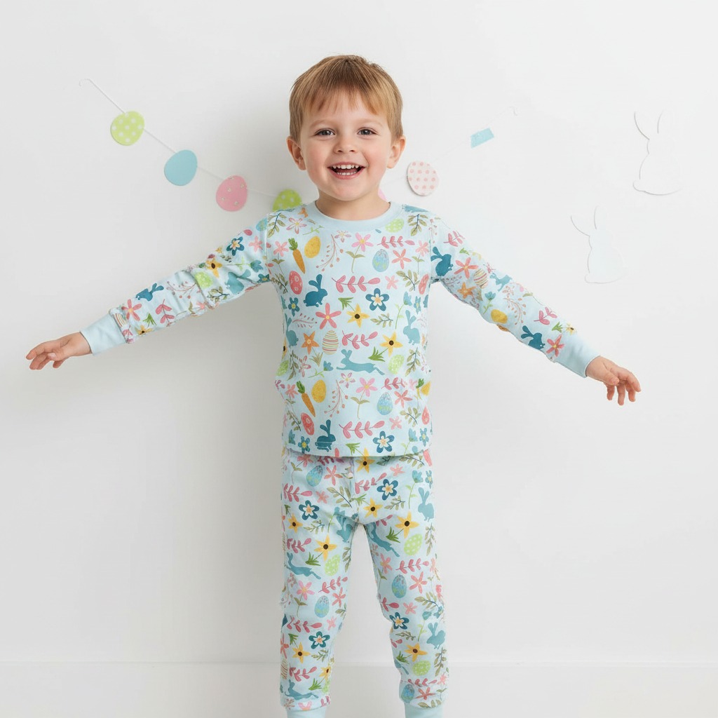 Hoppy Dreams Easter Two-Piece Pajama Set For Kids
