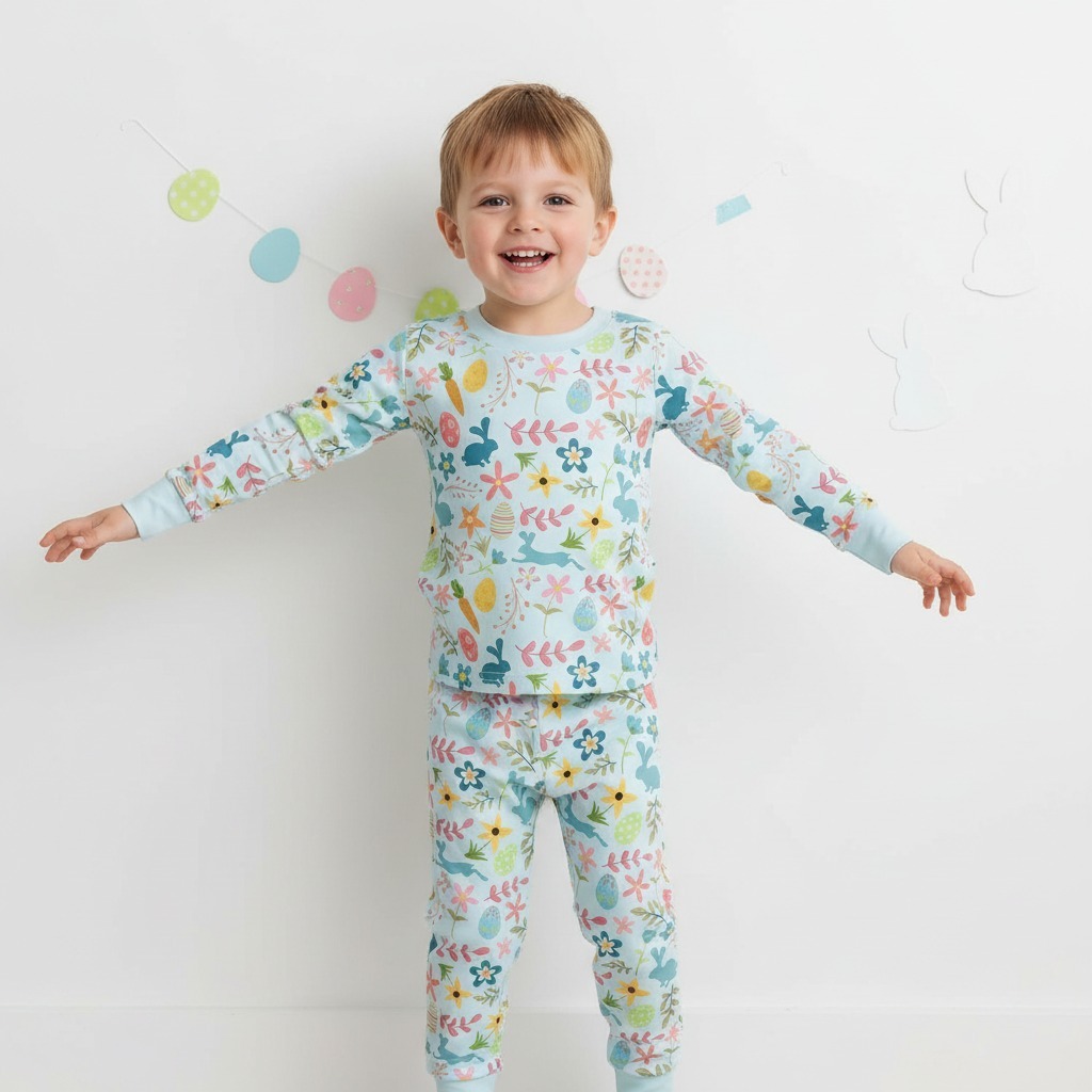Clover Whisper St.Patrick's Two-Piece Pajama Set For Kids