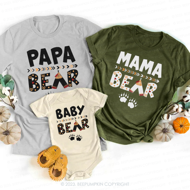 Personalized Bear Family Matching Tees