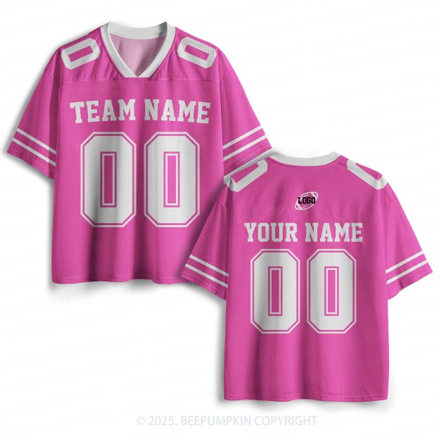 Personalized Team Name & Number Hot Pink Adult Sport Jersey Beepumpkin