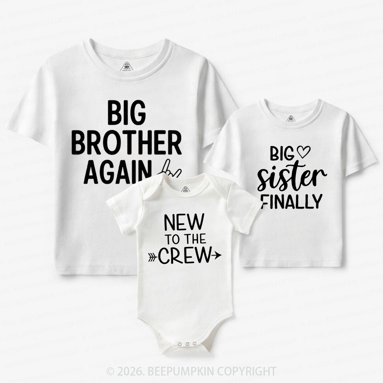 Big Brother Again Sister Finally New to Crew Matching Tees For Siblings
