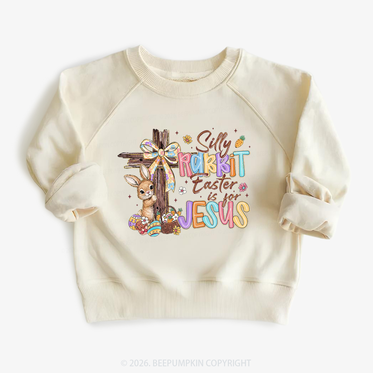 Silly Rabbit Easter Is For Jesus Kid's Sweatshirt