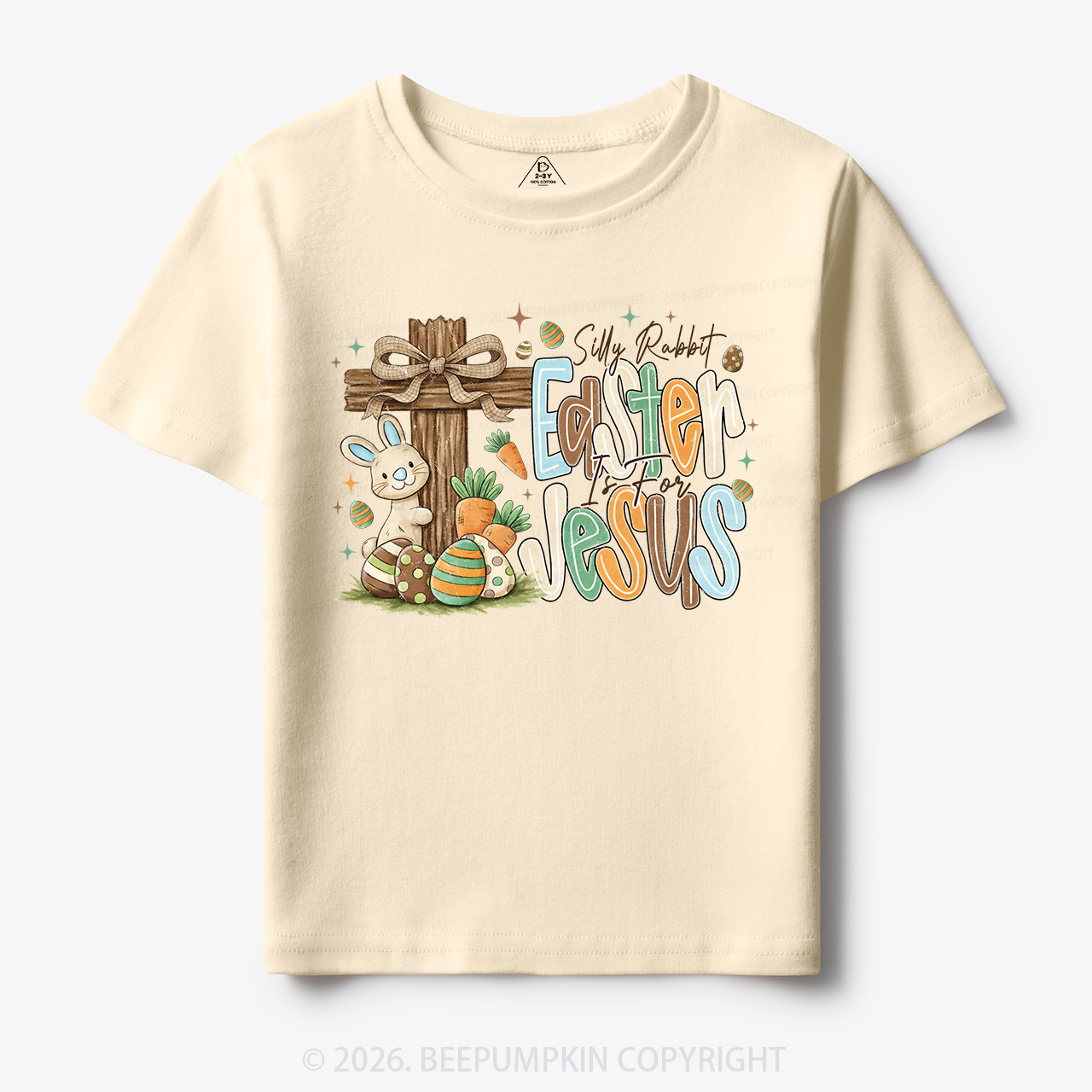 Easter If For Jesus Thrifted Farmhouse Bunny Toddler&Kid's Tees