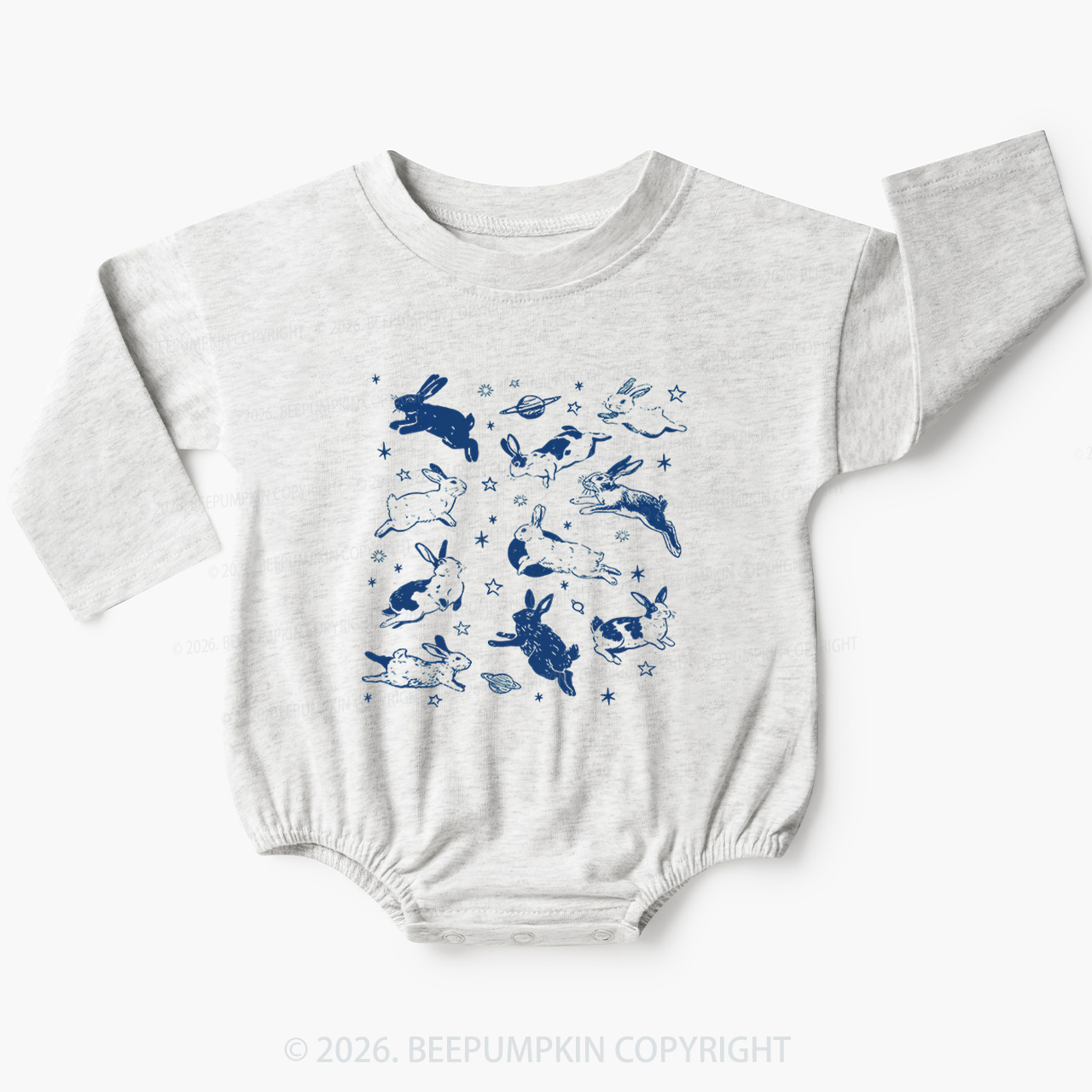 Bunnies in Space Baby Bubble Romper