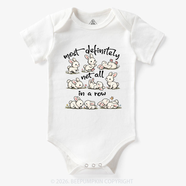 Funny Bunnies Not All In a Row Sarcastic Bodysuit