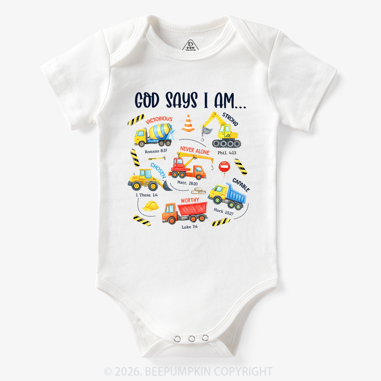 God Says I Am Construction Bodysuit