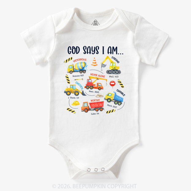 God Says I Am Construction Bodysuit