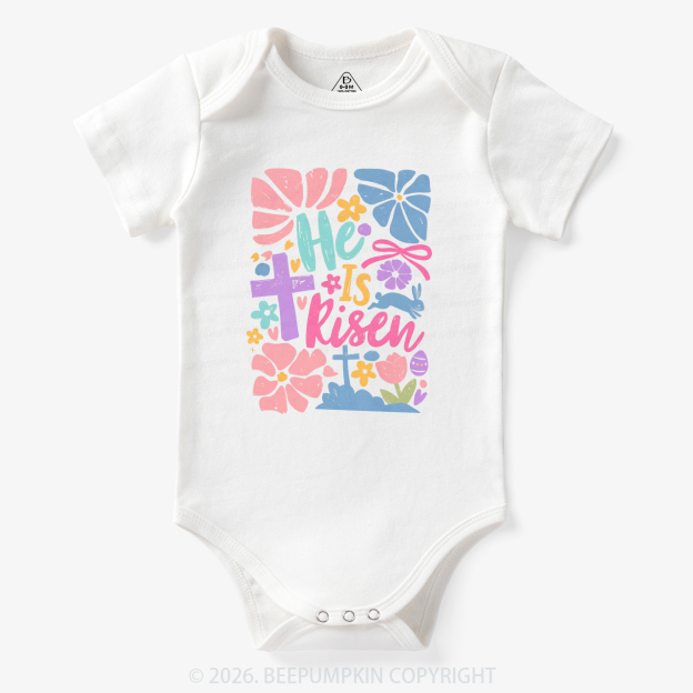 He is Risen Retro Christian Easter Bodysuit