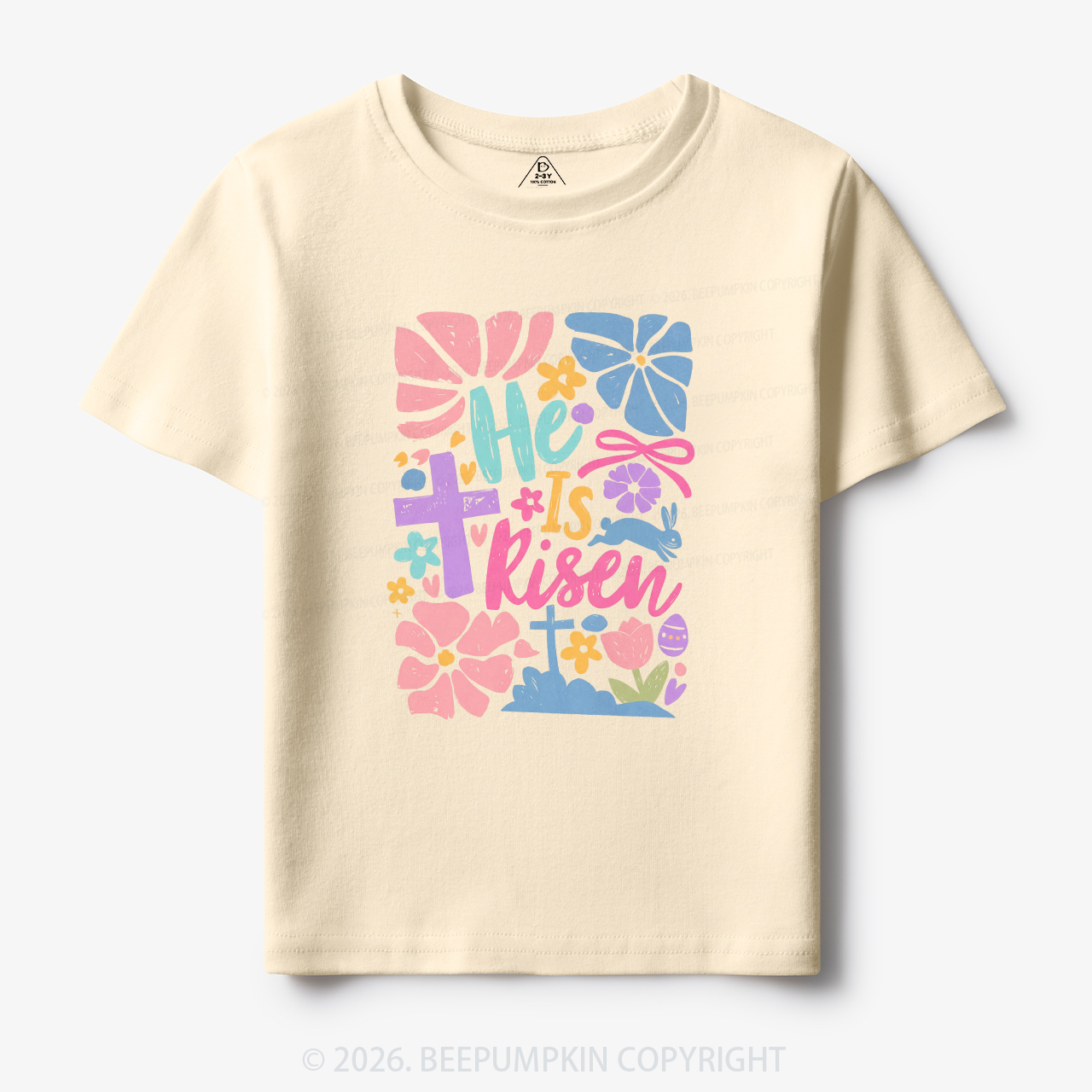 He is Risen Retro Christian Easter Toddler&Kid's Tees