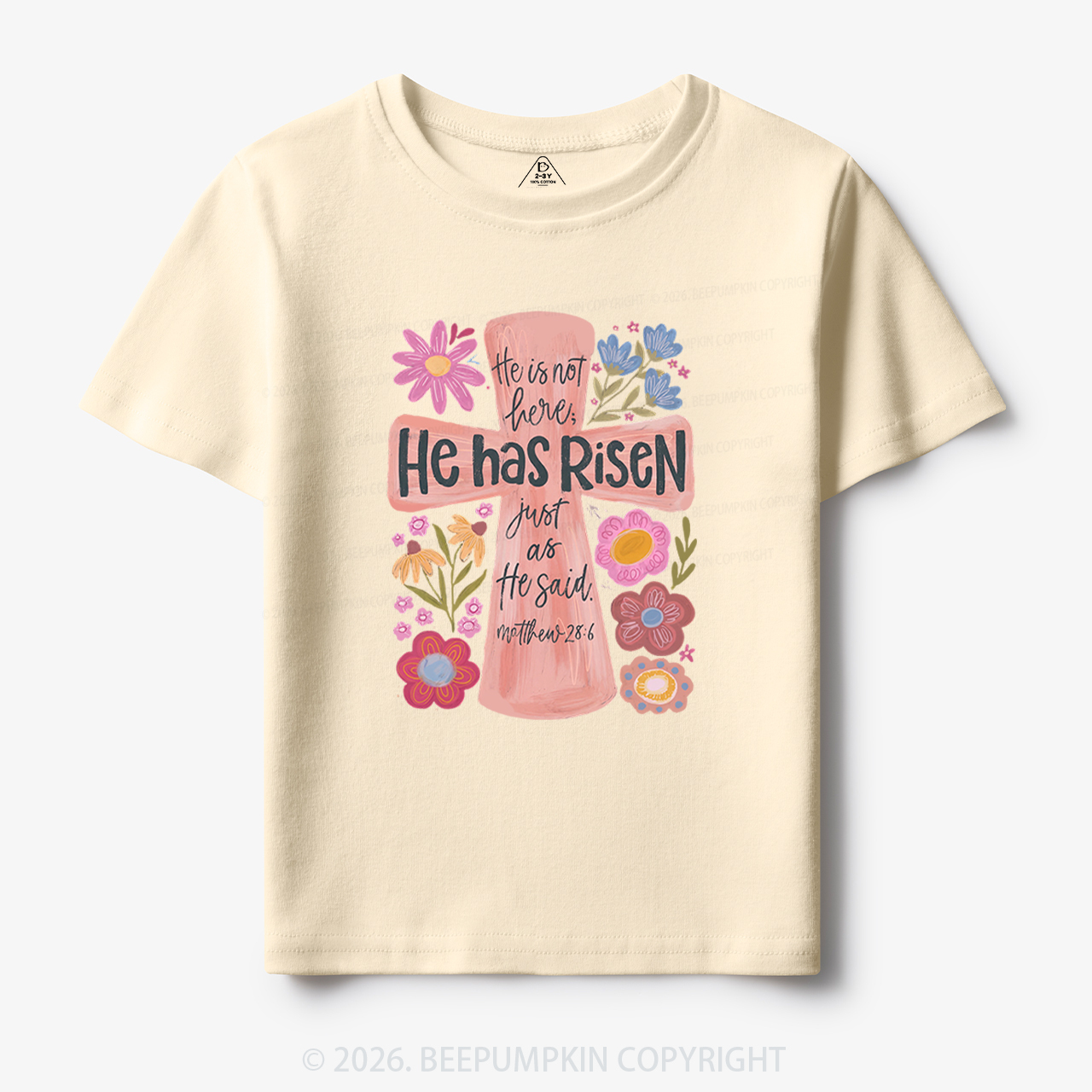 He Has Risen Christian Resurrection day Toddler&Kid's Tees