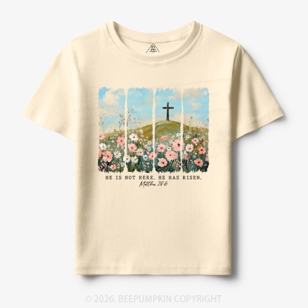 He is Risen Wildflower Spring Easter Toddler&Kid's Tees