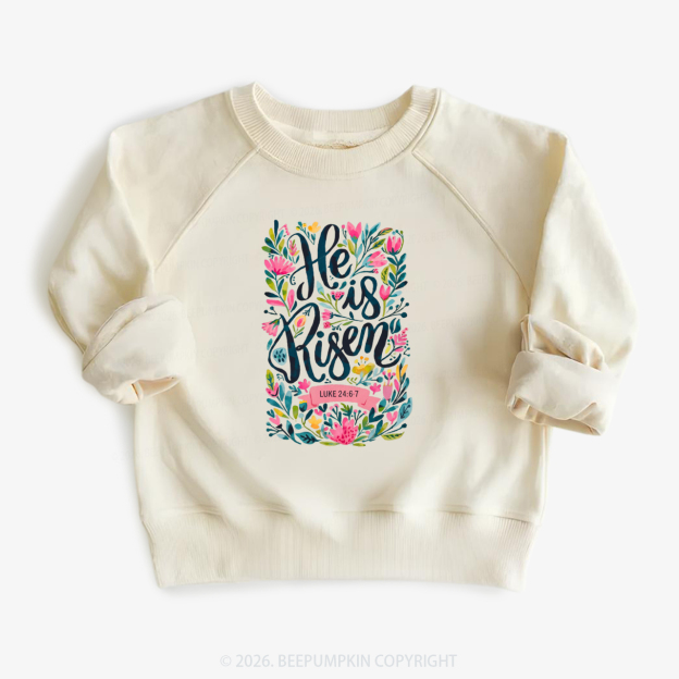 Christian Easter Floral Resurrection Kid's Sweatshirt