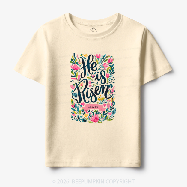 Christian Easter Floral Resurrection Toddler&Kid's Tees