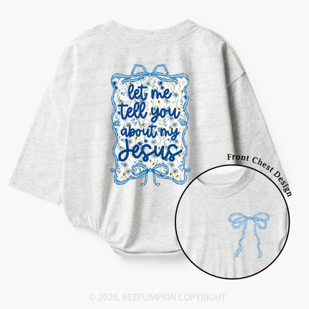Love like Jesus Coquette Bows Baby Bubble Romper