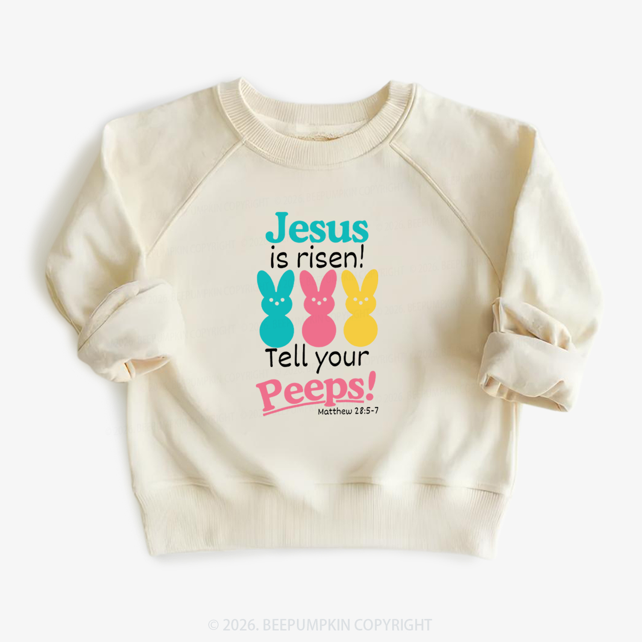 Jesus Is Risen Tell Your Peeps Funny Kid's Sweatshirt