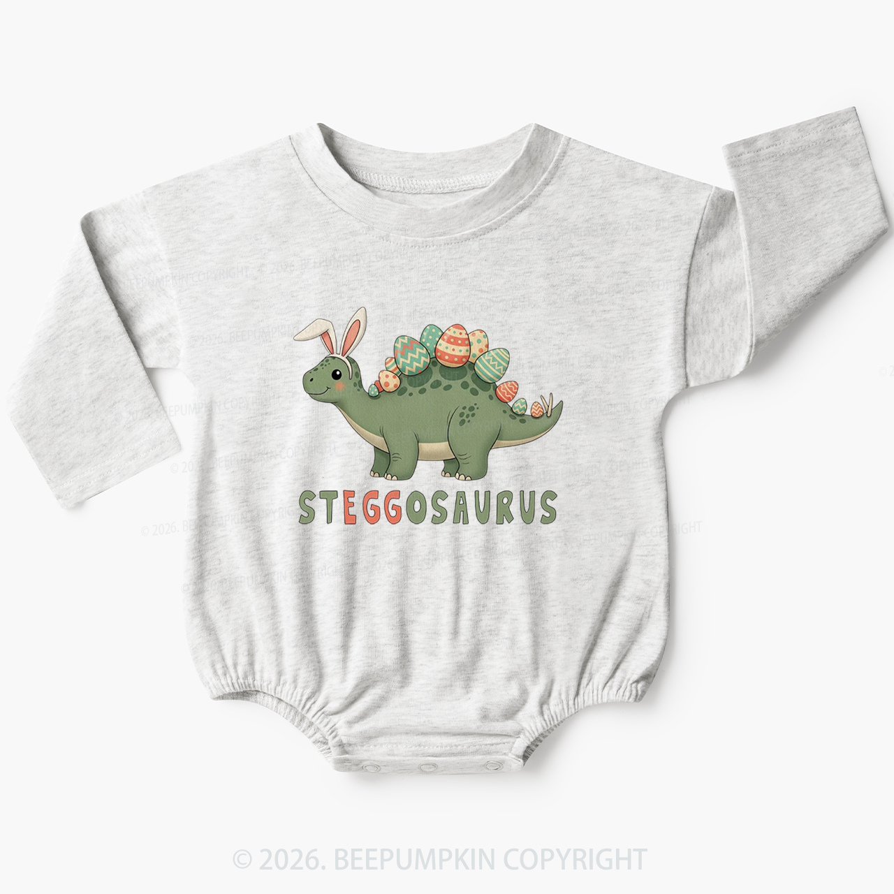 Steggosaurus Easter Dinosaur Baby Bubble Romper