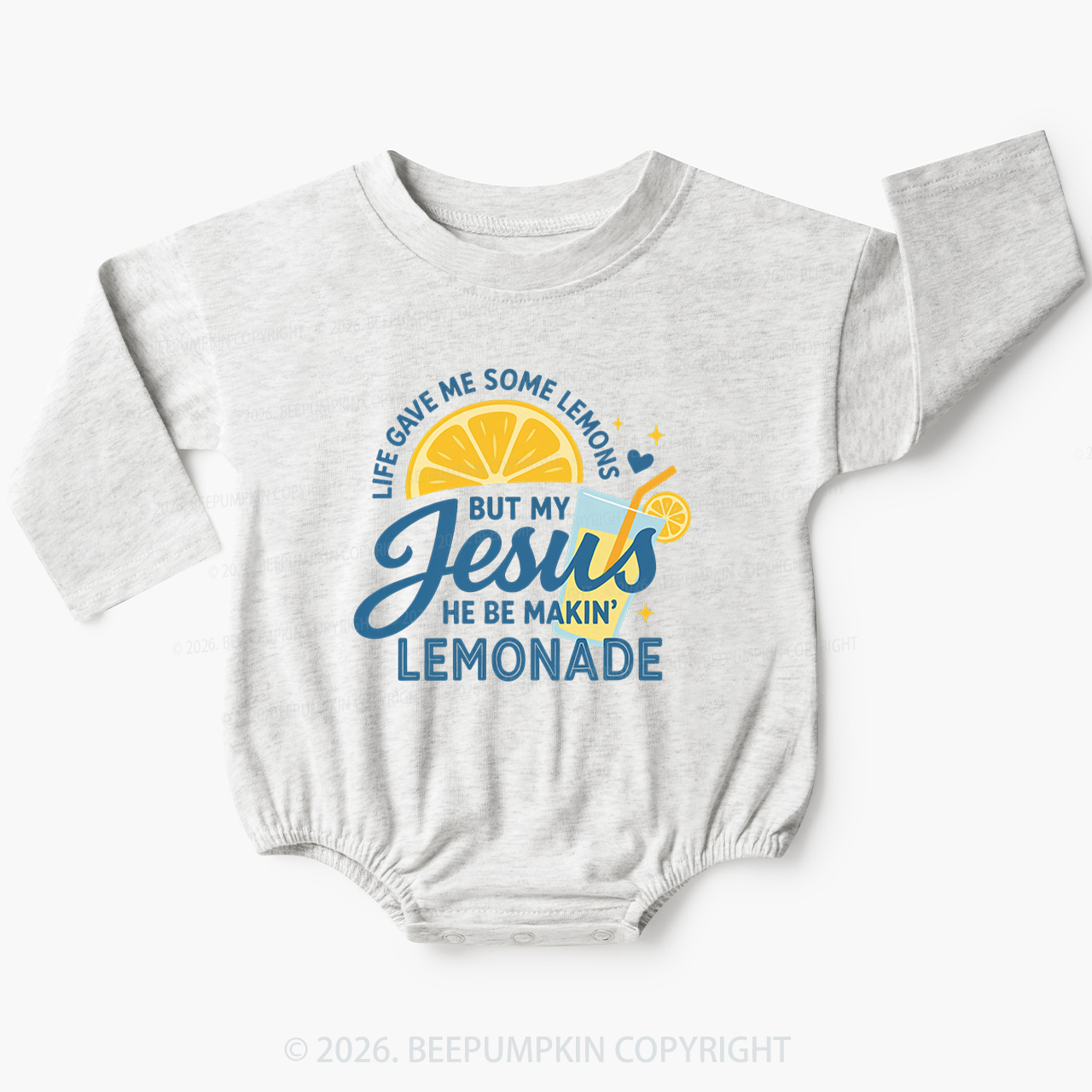 Life Gave Me Some Lemons Jesus Baby Bubble Romper