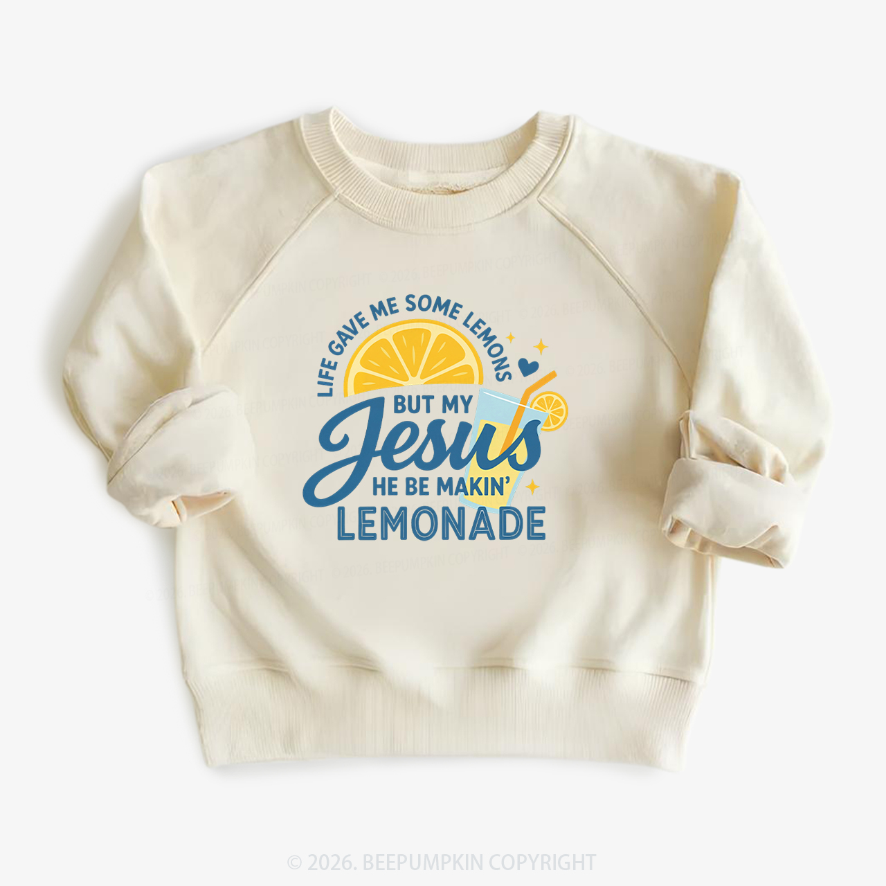 Life Gave Me Some Lemons Jesus Kid's Sweatshirt