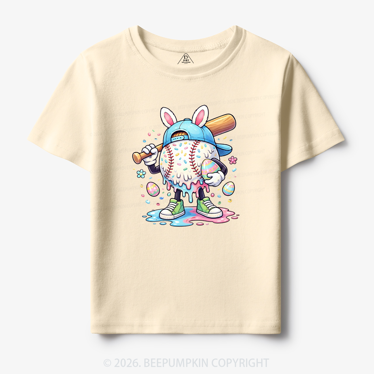 Easter Baseball Drip Toddler&Kid's Tees