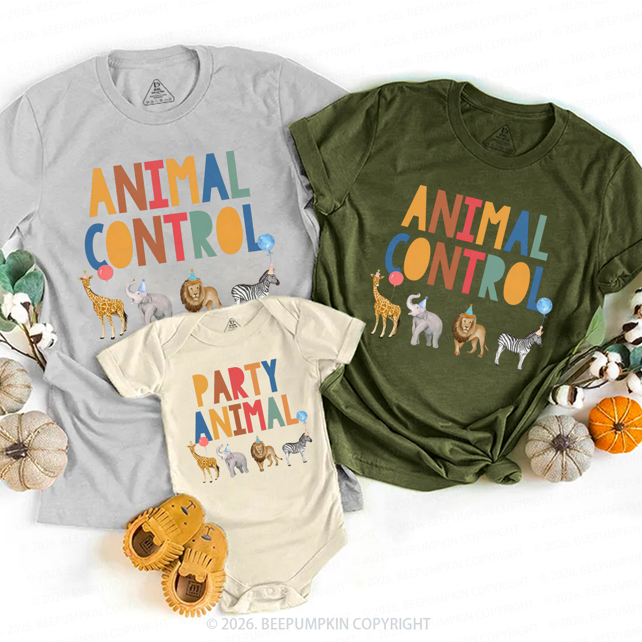 Personalized Party Animal Birthday Family Matching T-Shirts