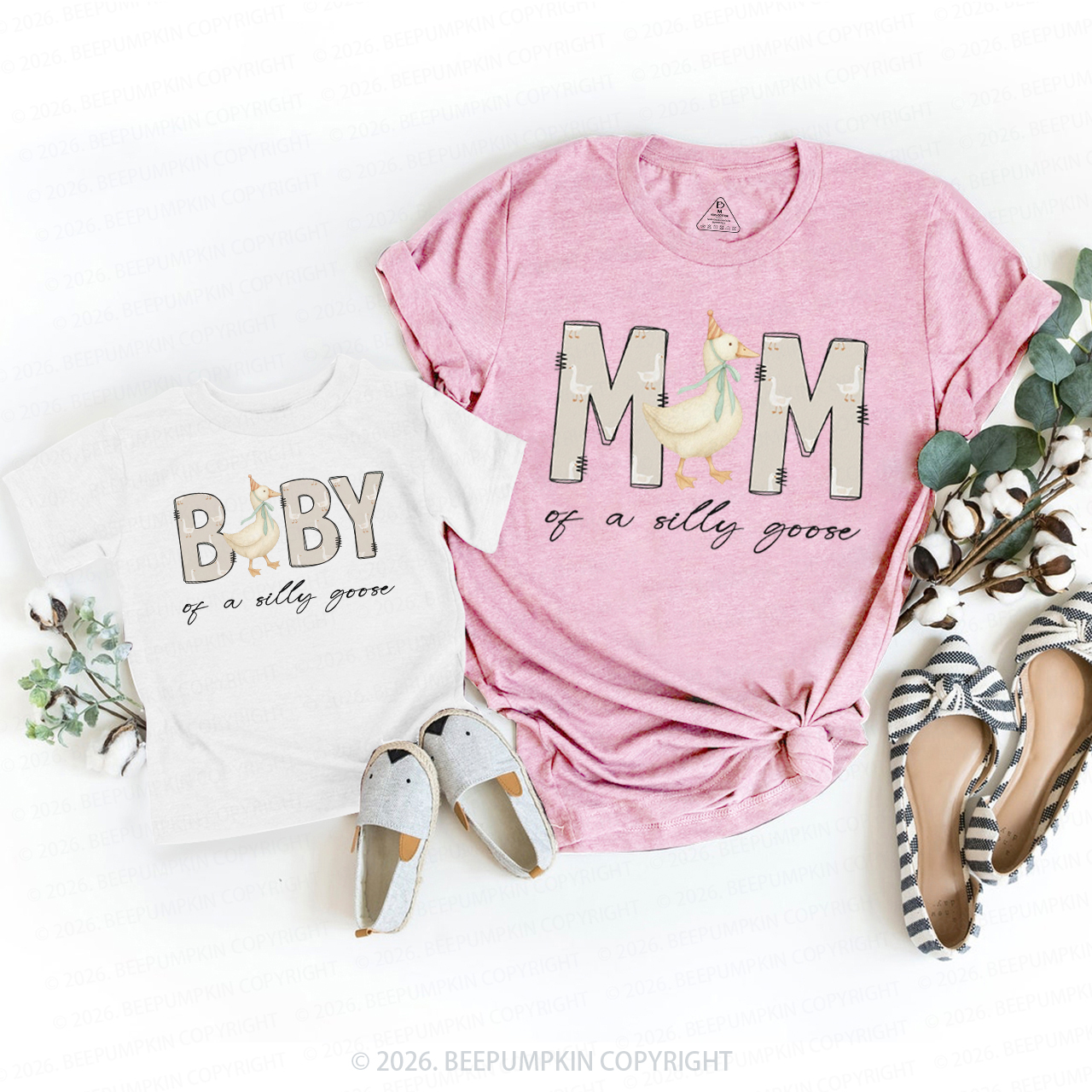 One Silly Goose 1st Birthday Family Matching T-Shirts