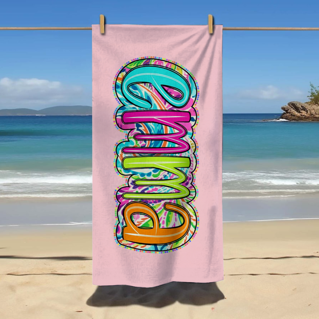 Personalized Quick Dry Beach Burst Beach Towel