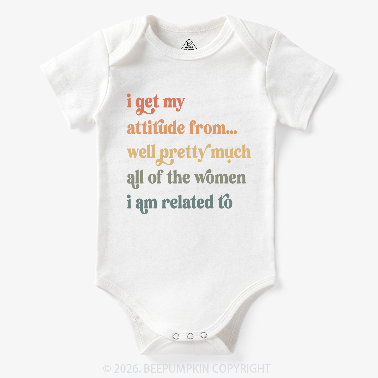 I Get My Attitude From All The Women I Am Related To Bodysuit